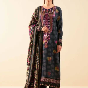 3 Piece - Printed Embroidered Suit - 42502961