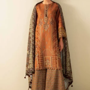 3 Piece - Digital Printed Embroidered Suit - 42502912
