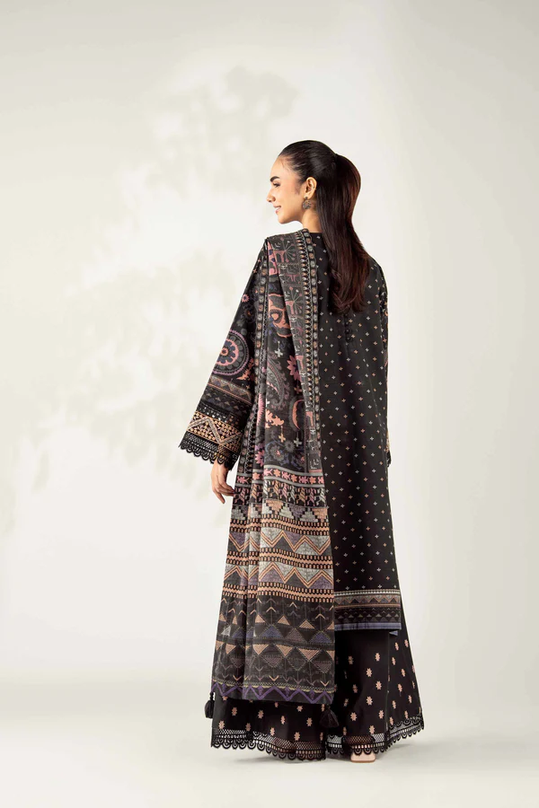 3 Piece - Digital Printed Embroidered Suit - Image 3