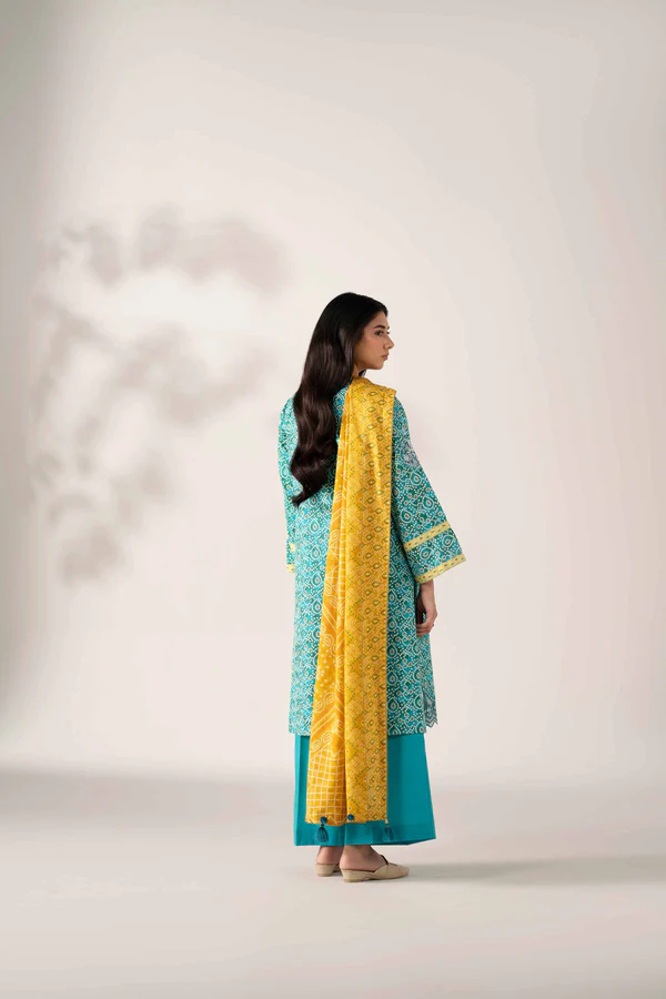 3 Piece - Printed Embroidered Suit - 42502937 - Image 3
