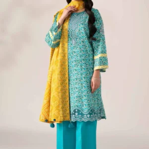 3 Piece - Printed Embroidered Suit - 42502937