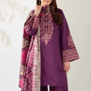 3 Piece - Printed Embroidered Suit - 42502940